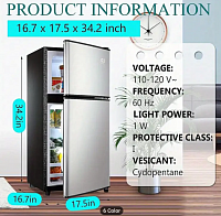 3.5Cu.Ft Compact Refrigerator Mini Fridge - 2-Doors