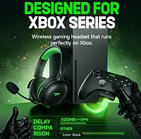 KOFIRE XG ONE 2.4Ghz Wireless Gaming Headset for Xbox Series X|S, Xbox One, PS5, PC, Mac, Switch, Wireless 5.4 Over Ear Gaming Headphones with Detachable Noise Canceling Microphone, 50H Battery, Low Latency, 53mm Driver Stereo Sound