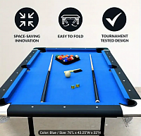 Portable Pool Table Easy Foldable For Storage