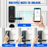 Smart Lock with Handle: Wi-Fi Keyless Entry Door Lock