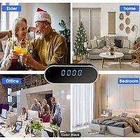 1080P WiFi Camera HD Camera Clock With Night Vision, Motion Detection