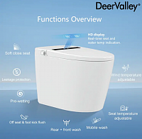 Intelligent Toilet With Digital Screen Night Light Function