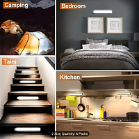 6 LED Motion Sensor Cabinet Lights, USB Rechargeable