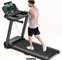 Compact Folding Treadmill - Space-Saving Small Treadmill for Home Office with 265LBS Capacity, Easy Folding, and LCD Display
