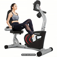 pooboo Elite Sit-Down Recumbent Exercise Bike - 8-Level Magnetic Resistance